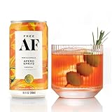 FREE AF Apero Spritz Non-Alcoholic Ready to Drink Sparkling Cocktail Mocktail, No Artificial Colors or Sweeteners, Gluten Free, Low in Calories and Organic Sugar, 8.4 fl oz Cans (12 pack)