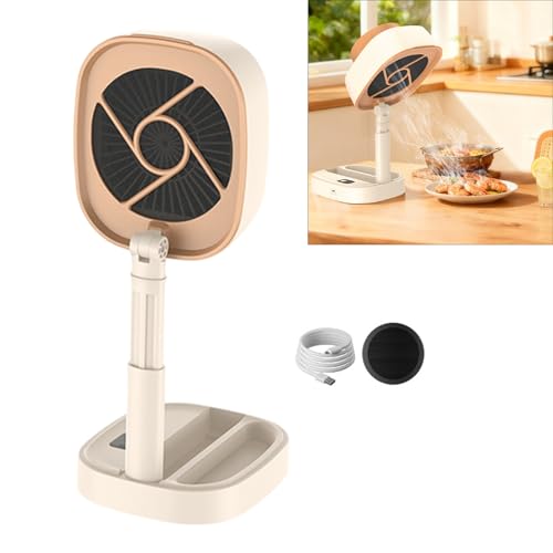 Portable Adjustable Ranges Hood Featuring USB Plug and Exhaust Pipe for Efficient Removal in Grilling Hot Pots Cooking 125 Tilt Design Easy Installation Hood