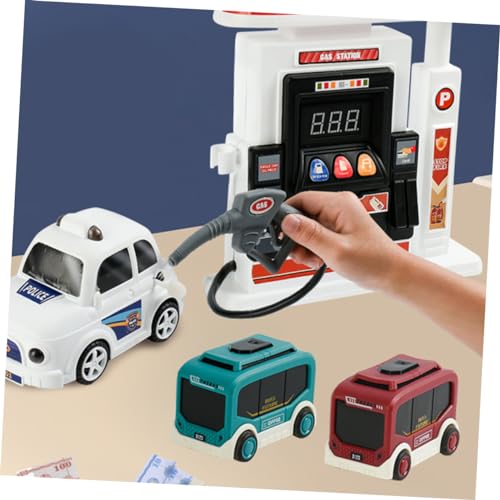 Toyvian 1 Conjunto De Modelos De Brinquedos De Carro Infantil Decoração De Carro Posto De Gasolina B