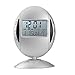 Ruilogod Owalne Rotary Style Desk Clock Zegar Kalendarz Alarm Cyfrowy Termometr