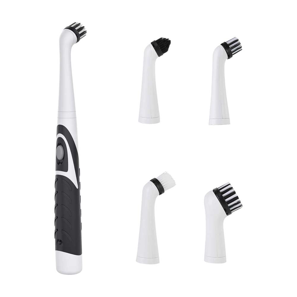 Erweicet 1Set Electric Cleaning Brush, Durable Cleaning Tool Power Brush with 4 Brush Heads for Household Mortar Floor Tub Shower Tiles Bathroom and Kitchen