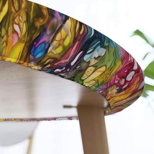Nappe ronde ajustée avec bord élastique imperméable pour table