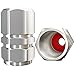 Tire Valve Caps (12 Pack) Heavy-Duty Stem Covers | Dust Proof, with O Rubber Seal | Hexagon Design | Outdoor, All-Weather, Leak-Proof Air Protection | Light-Weight Universal Aluminum Alloy (Silver)