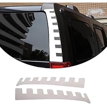 Rear Window Trim Compatible with Hummer H3 2005-2009 Stainless Rear Upper Tail Light Panel Trim Tail Lamp Upper Panel Protection Accessories, 2PCS
