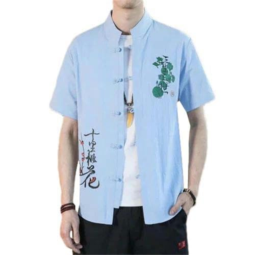 Bouton cardigan style chinois pour homme cherchant une chemise d'été légère