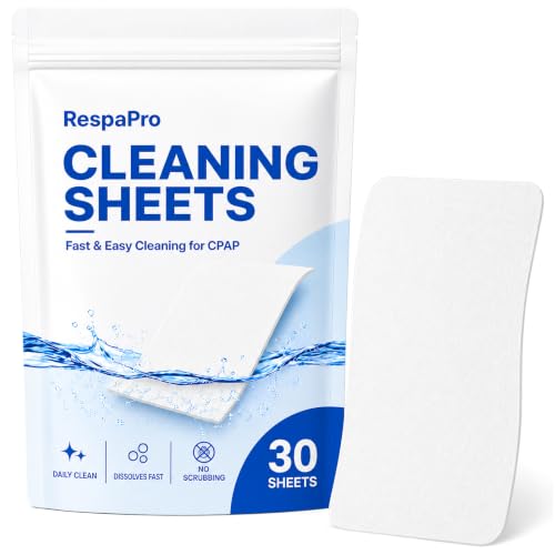 CPAP Cleaning Sheets - Dissolvable CPAP Cleaner Supplies for Light to Moderate Buildup on Mask, Tubing & Water Chamber | 30PCS Unscented, Soak & Rinse, No Scrubbing