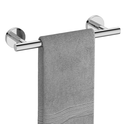 USHOWER Polished Chrome Hand Towel Bar, 9-Inch Towel Racks for Bathroom Wall-Mounted, SUS304 Stainless Steel Towel Rod (Total Length 11-Inch)