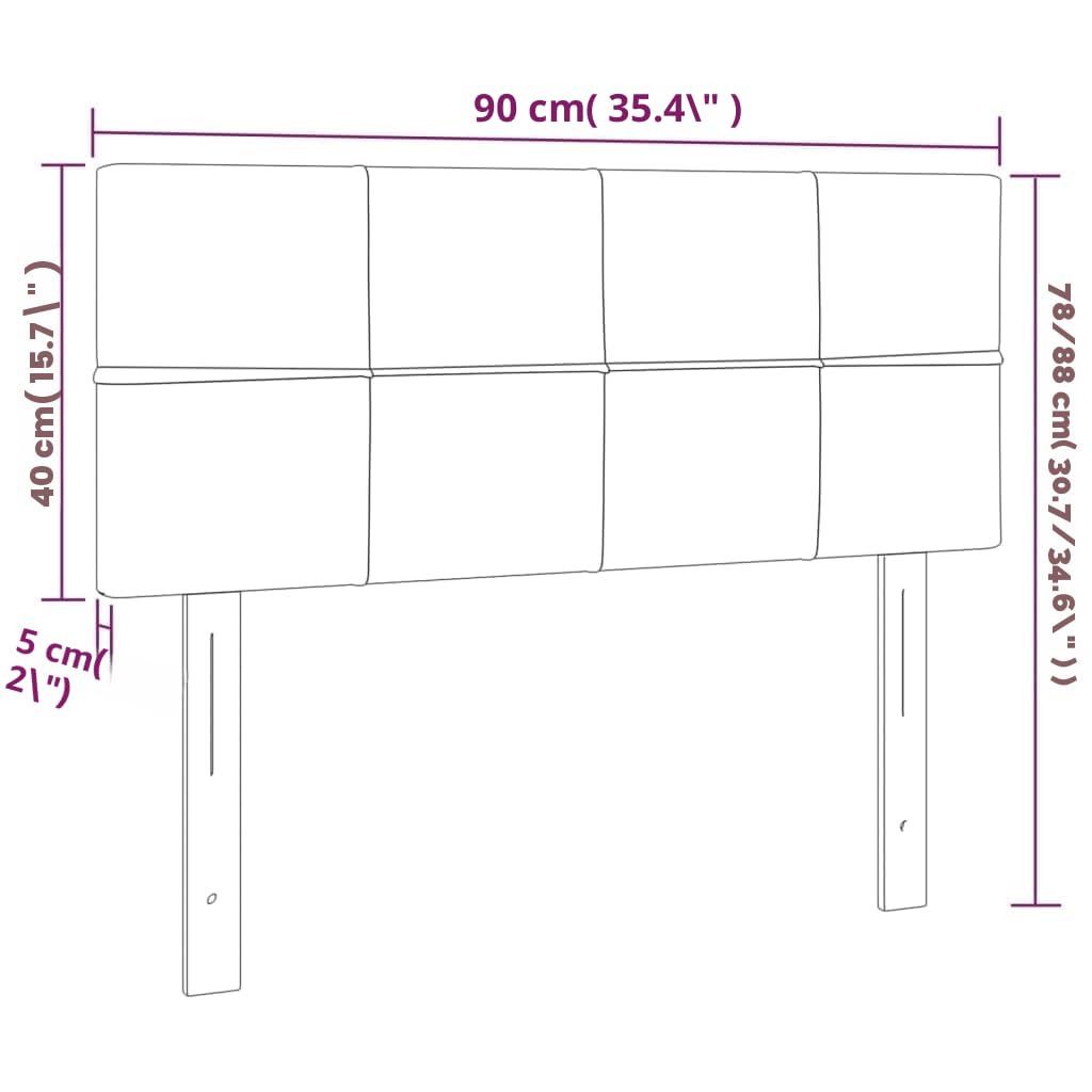 vidaXL Kopfteil, Bettkopfteil mit Holzbeinen, Höhenverstellbar Polsterkopfteil für Bett, Betthaupt Bettzubehör Schlafzimmer, Blau 90x5x78/88cm Stoff