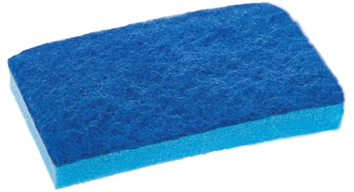 Estropajo Multiusos Fibra Azul Con Esponja - No Raya