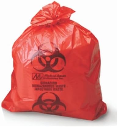 Medical Action Biohazard waste bags, 33 gal (125 per case)