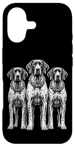Cool Three English Pointer Dog Illustration Case for iPhone 17