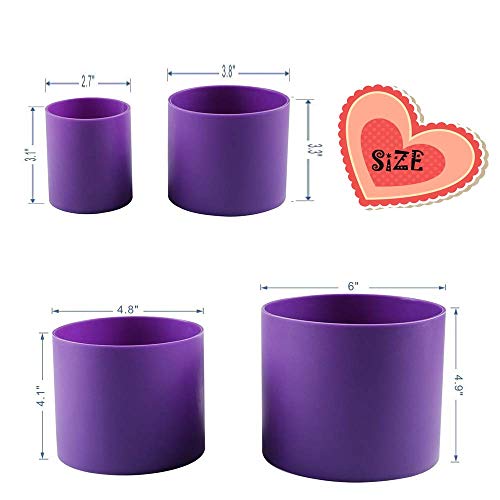 image for Webake Round Cake Pan Set Silicone Cake Mold Baking Pans for 4 Tiered 