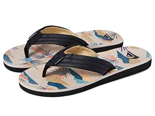 Image of Quiksilver mens Quiksilver Men's Carver Print 3 Point Flip Flop Athletic Sandal
