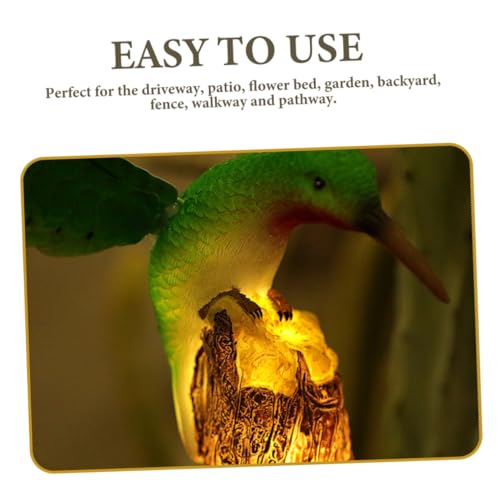 Luz solar de colibrí con estaca para césped e iluminación LED ecológica 5