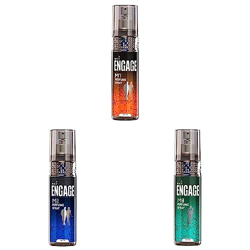 Image of Engage M1, M2, M3 Perfume Fresh Spray Set for Men, 120ml Each