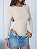 ANRABESS Women Long Sleeve Crew Neck Bodysuits Top... #1