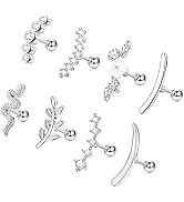 JeryWe Christmas Earrings Set - 15 Pairs, Tree, Snowflake, Santa Dangle & Stud Earrings - View #5
