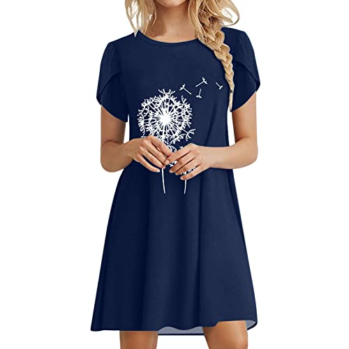 Partykleid Damen, Damen Chiffon Boho Lange Kleid mit Gürtel 2023...