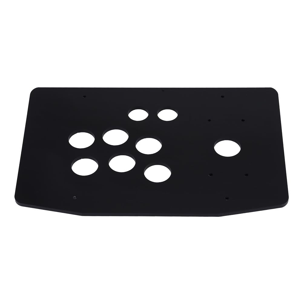 Lazmin112 Joystick Pannello Acrilico, Pannello Acrilico Nero Fai-da-Te e Set di Ricambio per custodie inclinate per Gioco
