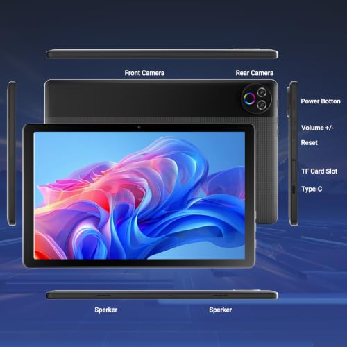 Image of Gleeso Tablet Android 16 Tablet 10 Inch, 24GB RAM 1TB Expandable, 6000mAh Battery, Widevine L1, Face Unlock, WiFi 6, Bluetooth 5.4, Dual Cameras Tablet for Work & Entertainment