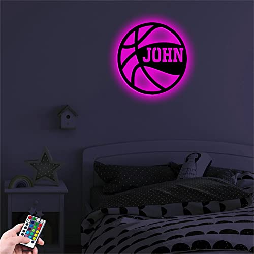 Lámpara LED de pared de baloncesto personalizada de metal miniatura 7