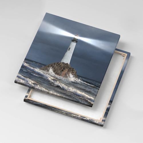 Tableaux 60x60cm Phare Wallfluent Décoration Murale Peinte d'Art - 5