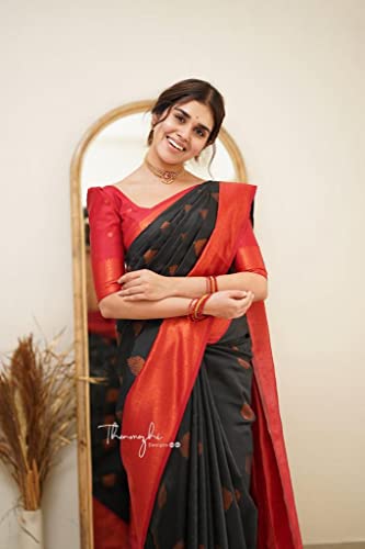 Image of Flosive Women's Jacquard Silk Saree