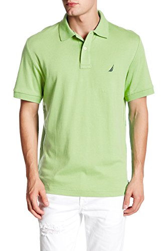 Image of Nautica Men's Classic Fit Short Sleeve Dual Tipped Collar Polo Shirt