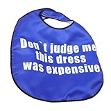 POPETPOP Babero para Adultos Resistente al Desgaste de Ropa para Comer Lavable y Reutilizable para Ancianos y Cuidado el Hogar Color Azul Oscuro