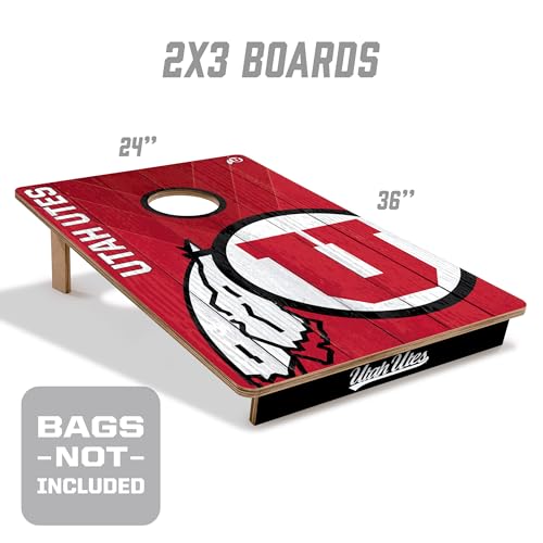 YouTheFan NCAA Utah Utes 2’ x 3’ Wood Cornhole Game by YouTheFan - Image 2