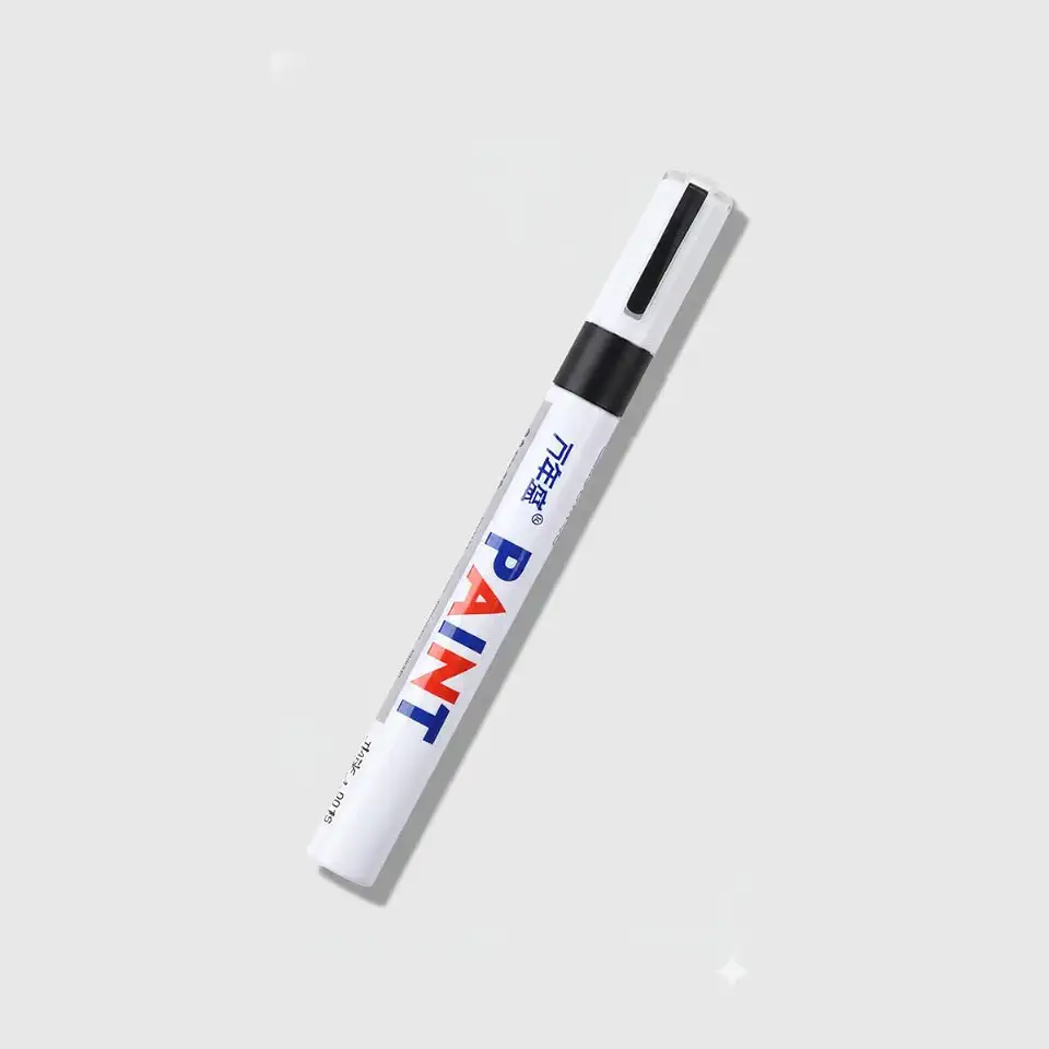 Caneta De Tinta Óleo Para Detalhes E Pintura Automotiva Pneu (Preto)