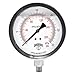Pressure Gauge, 4" Dial Size, Silver