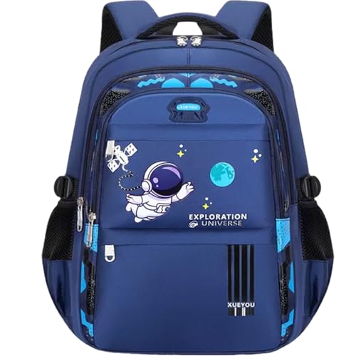 Mochila Escolar Infantil Reforçada Escolar Impermeavel Bolsa Criança Menino (Azul)