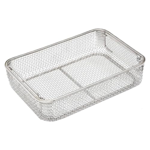 Cesta de desinfección perforada de 50x30cm en acero inoxidable para lavado profesional 2