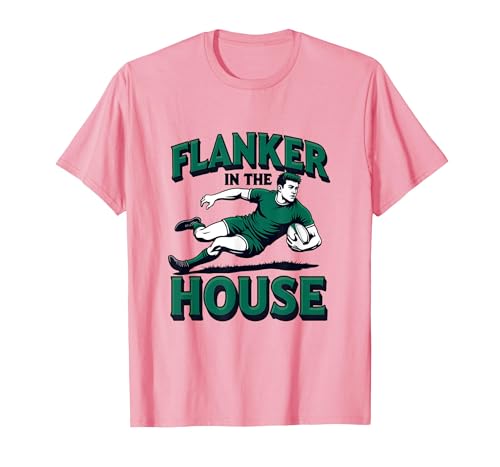 Flanker In The House Rugby T-Shirt Men Pink XX-Large
