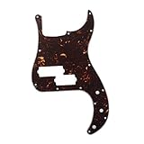precision bass pickguard red tortoise Para el auténtico MIM Fender Mexican Precision Bass de 5 cuerdas.Si desea adaptarse a otros modelos de bajos, es posible que necesite modificar este pickguard
