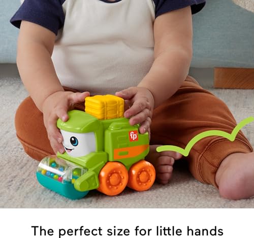 image for Fisher-Price Baby Toy Rollin’ Tractor Push-Along Vehicle with Fine M