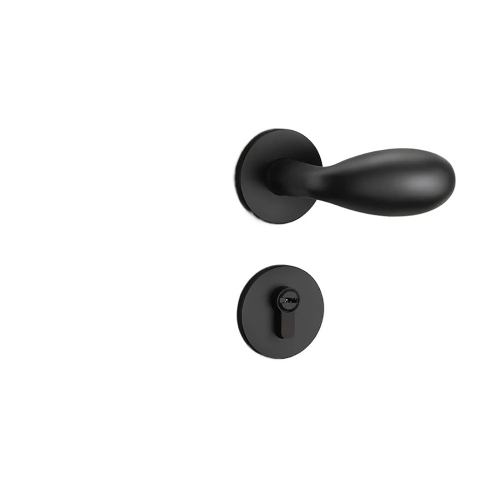 BSAXITHZB Bedroom Door Lock Oval Handle Household Silent Split(Black)
