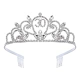 Frcolor 30th Birthday Tiara Bling Rhinestone Tiara 30th Birthday Crown for Hair Decoration