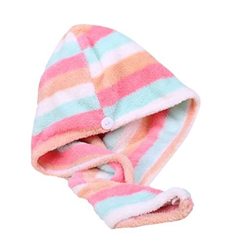 FOYTOKI Fast Dry Hair Drying Cap 2 Pack Microfiber Hair Towel Comfortable Wrap Quick Dry