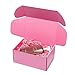 Timirog Shipping Boxes 9x6x4 Inches 25 Pack Pink Corrugated Cardboard Mailing Box for Small Business, Cute Tab Locking Literature Mailer Packaging Supplies for Packing Gifts Craft DVD