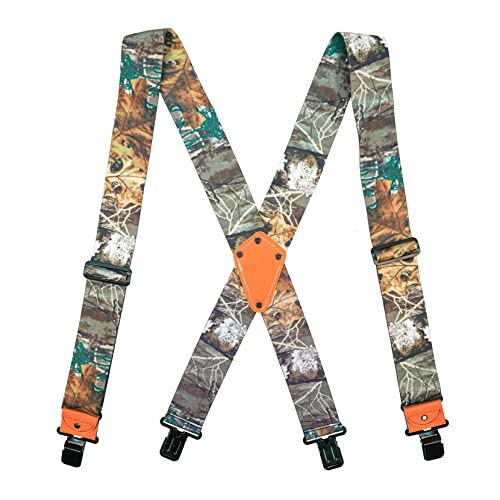 Image of MELOTOUGH Men's Suspender 2 inch Wide Partial Elastic Strap for Jeans Pants