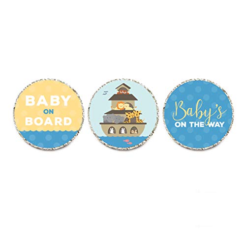Andaz Press Chocolate Drop Labels Trio, Baby Shower, Noah's Ark, 216-Pack, Fits Kisses Party Favors, Decor, Decorations #TOP28