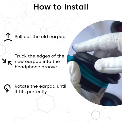 Image of Sounce Replacement Earpad Cushions Compatible with Boat Rockerz 510 Headphones, Premium Blue Earpads with Softer Protein Leather & High-Density Memory Foam, Comfortable Noise-Isolating (1 Pair)