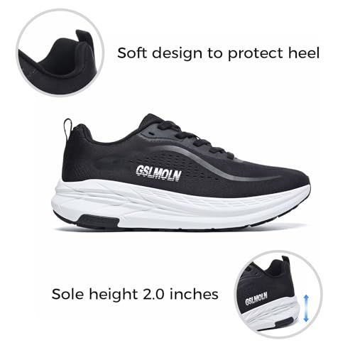 Image of GSLMOLN Women's Non-Slip Lightweight Walking Shoes Breathable Mesh Tennis Gym Sneakers