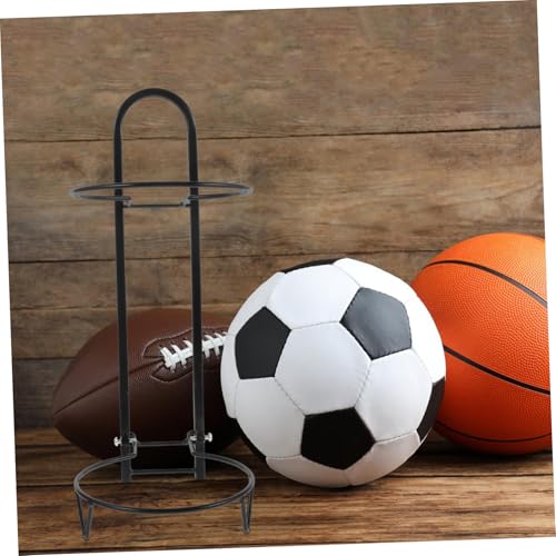 Happyyami Vertical Storage Rack for Basketball Soccer Volleyball Multi-Layer Wall-Mounted Sports Equipment Organizer Elegant and Robust Design for Use Easy Accessibility