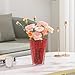 MCMCNCUIU Crystal Glass Vase, Large Crystal Vases for Flowers, Large Flower Vase, Red Modern Vases for Living Room, Bedroom, Kitchen, Dining Table, Mantle, Wedding, 11 Inches