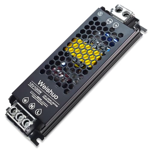 Transformateur LED 12V 100W DC alimentation ruban intérieur AC