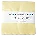 Moda Basics Bella Solids Snow 9900-11 Charm Pack, Set of 42 5-inch (12.7cm) Precut Cotton Fabric Squares