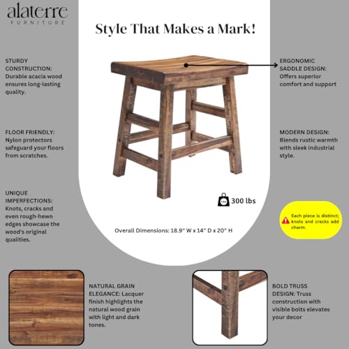 Alaterre-Furniture-Durango-20-H-Industrial-Wood-Dining-Stool Alaterre Furniture Durango 20 H Industrial Wood Dining Stool